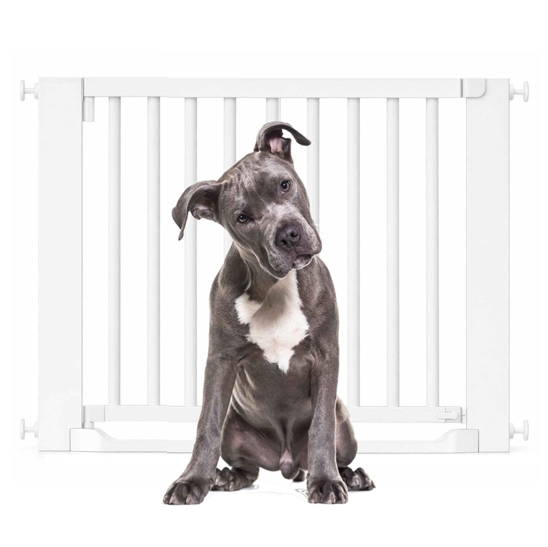 B&Q -  Wooden Heritage Flat Step Dog GateWhite95Cm103Cm