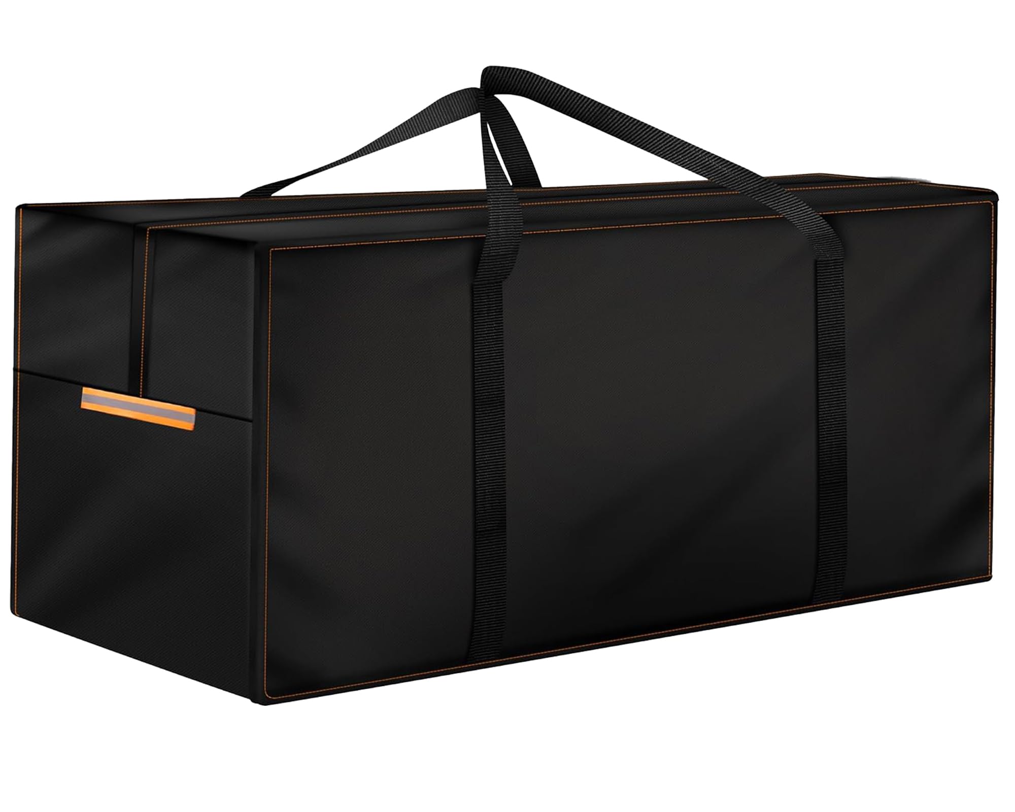 Enzeno Outdoor Cushion Storage Bag,420D Patio Furniture Cushion Storage Bag with Zipper and Handles,Garden Cushion Organizer Covers with Reflective Strips 176x76x56cm Black