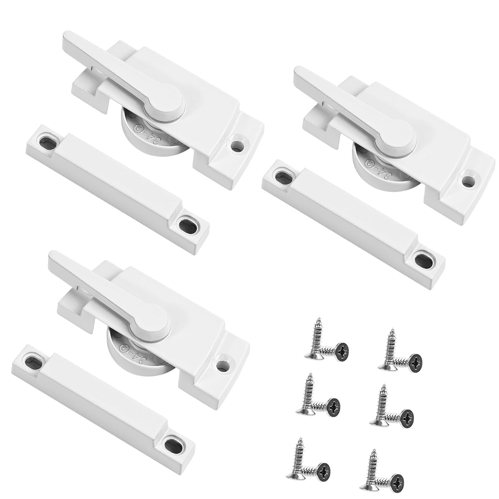 3Pcs Sliding Window Replacement Metal Sash Window Latches for Additional Home Security Enduring Security Sliding Parts