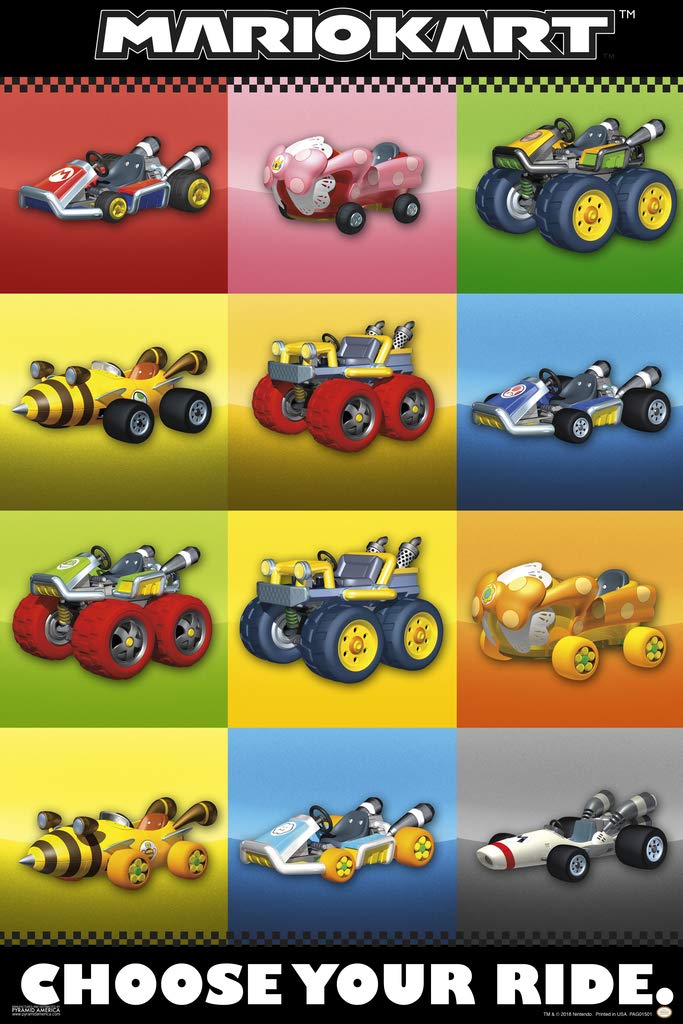 Pyramid America Mario Kart Choose Your Ride Nintendo Cool Wall Decor Art Print Poster 30x46