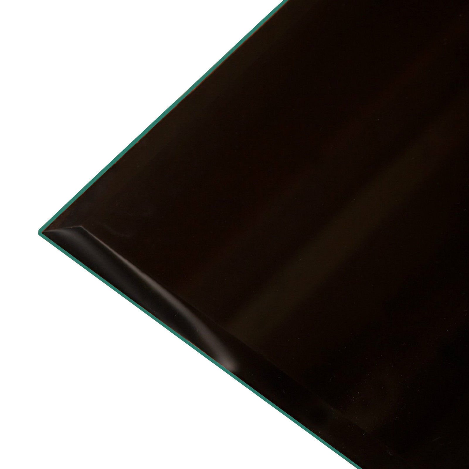 Euro Tische Glasplatte für Kaminofen und Tischplatte in 60x60cm Facettenschliff, Schutzplatte mit 6mm ESG Sicherheitsglas, Funkenschutzplatte, Glasboden für Kamin (Schwarz)