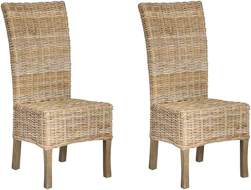 Safavieh Safavieh Home Collection Quaker - Juego de 2 sillas de comedor, madera, natural