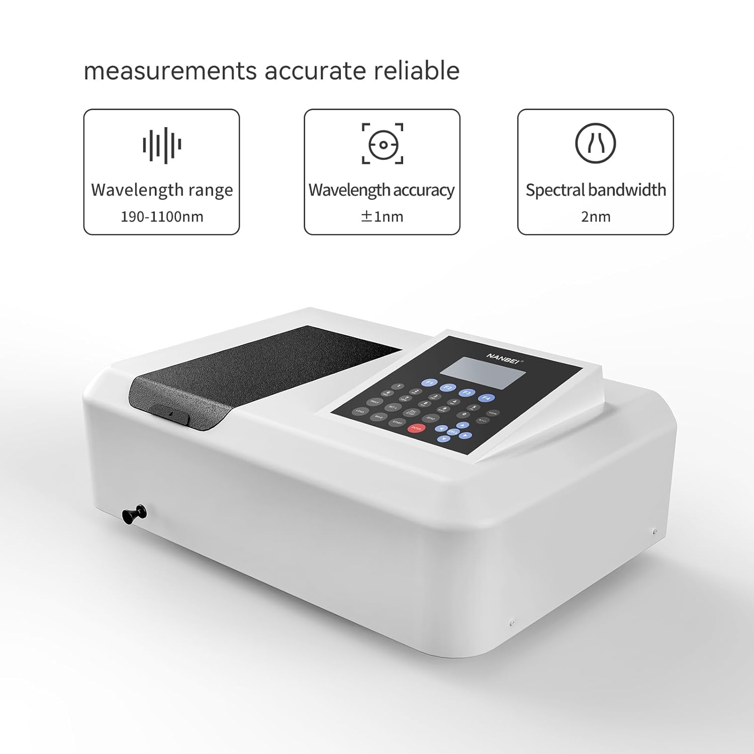 Ultraviolet Spectrophotometer with USB interfaces, lab Spectrophotometer,Wavelength accurracy±1nm, LCD Digital Lab Spectrophotometer,190-1100nm,Tungsten Lamp, Portable Spectrophotometer