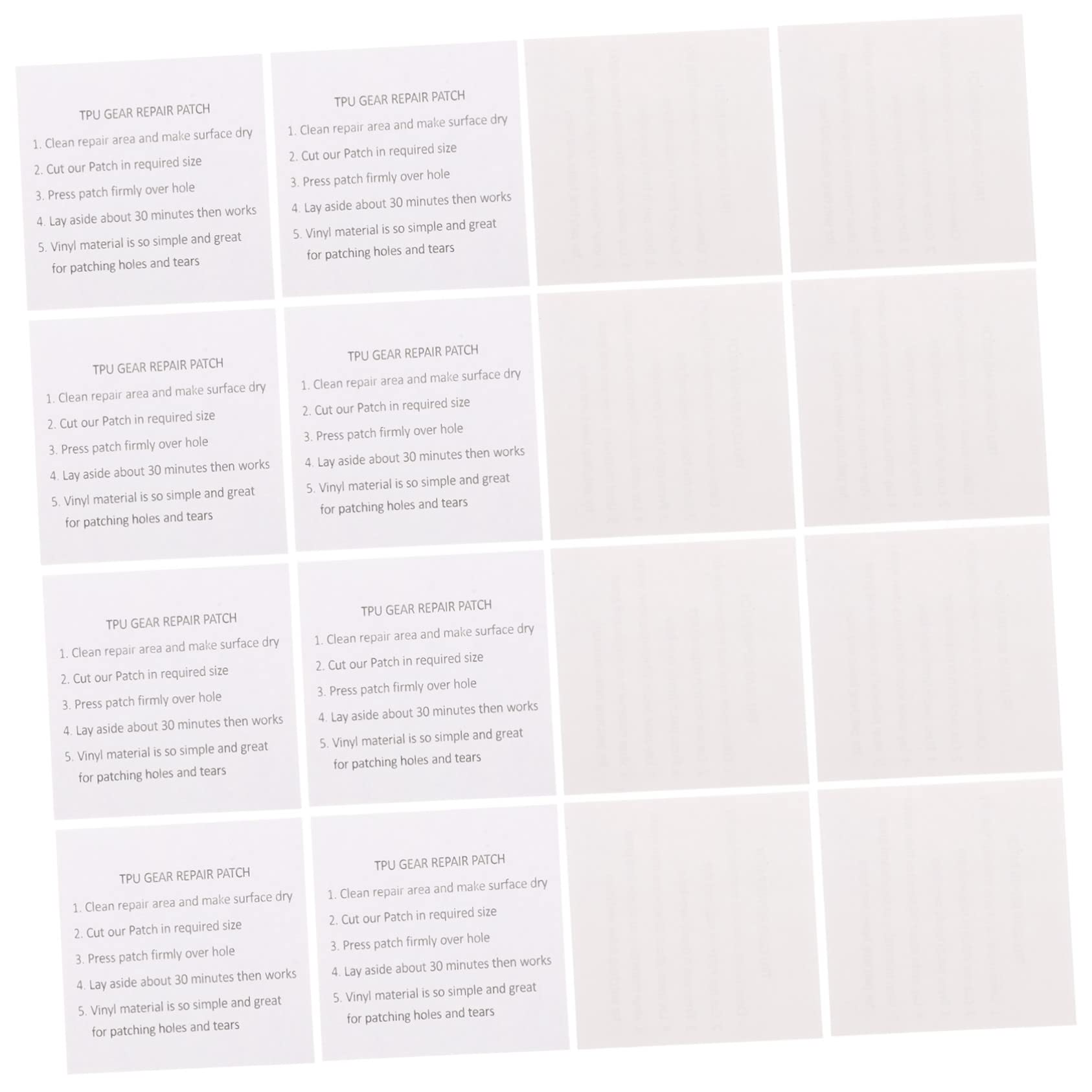 Operitacx 100stücke Tpu Reparaturflicken Für Aufblasbare Produkte Selbstklebend Transparent Geeignet Für Boote Schwimmringe Zelte