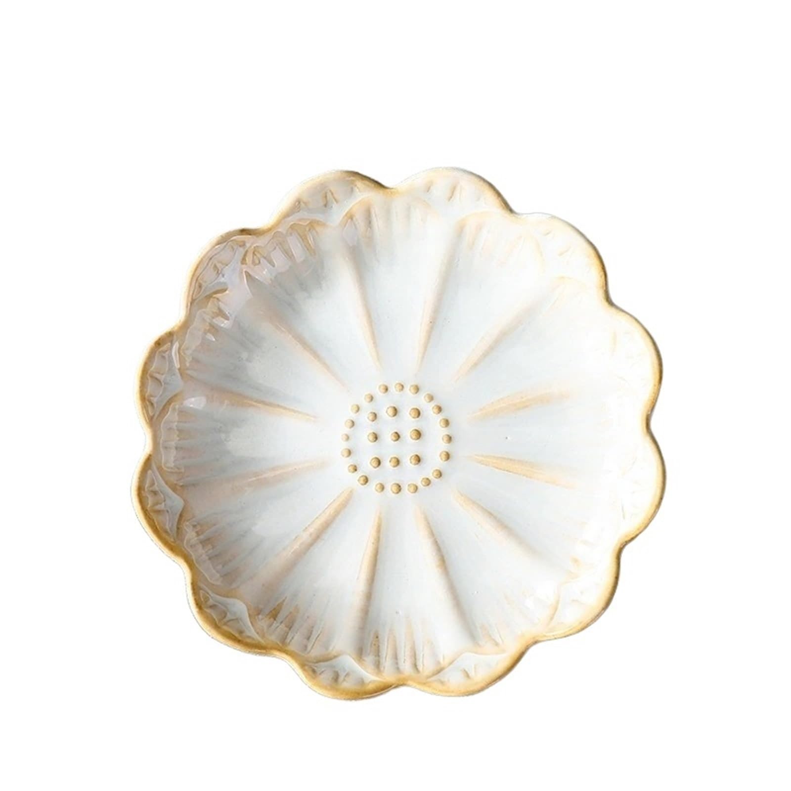 QXBFNDC Ceramic Jewelry Dish Ceramic Lotus Leaf Shaped Jewelry Tray - Decorative Ring Dish Organizer For Vanity, Bathroom & Home Decor(Color 14)
