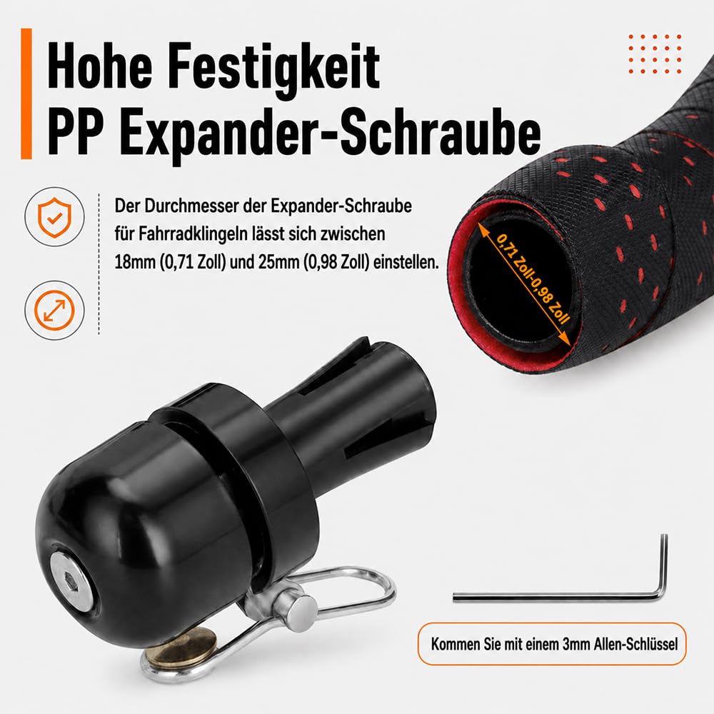 Rennrad Klingel Lenkerstopfen - Fahrradklingel Rennrad | 100db  Fahrradklingel Rennradlenker fur 22,2mm Lenker - Mini Laut Rennrad klingel  Fahrrad Glocke als Lenker Endkappen - patent Protection : Amazon.de: Sport  & Freizeit