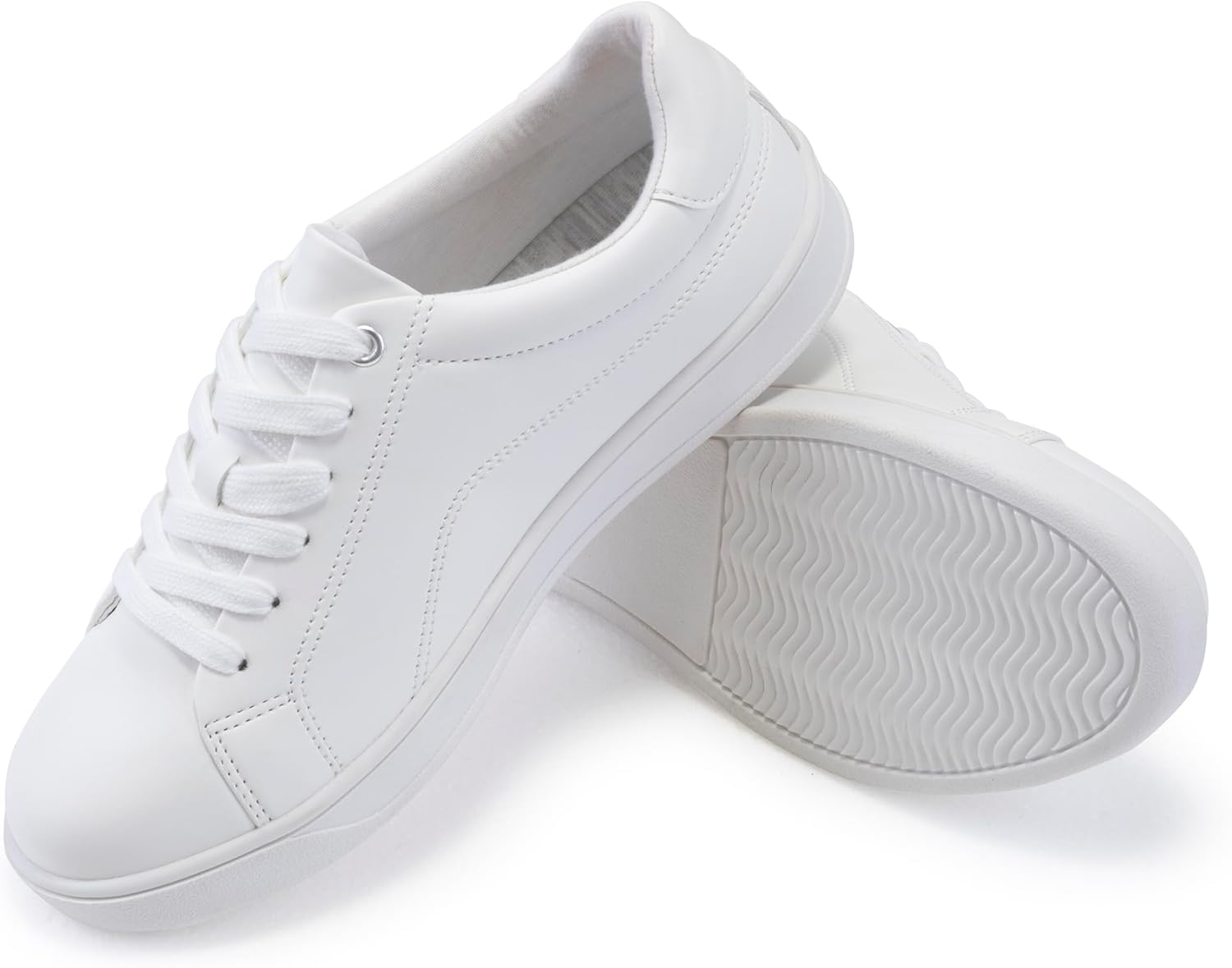 Women's Lace Up Trendy Sneaker Classic Fashion Low Top Walking Shoes - Picture 50 of 109