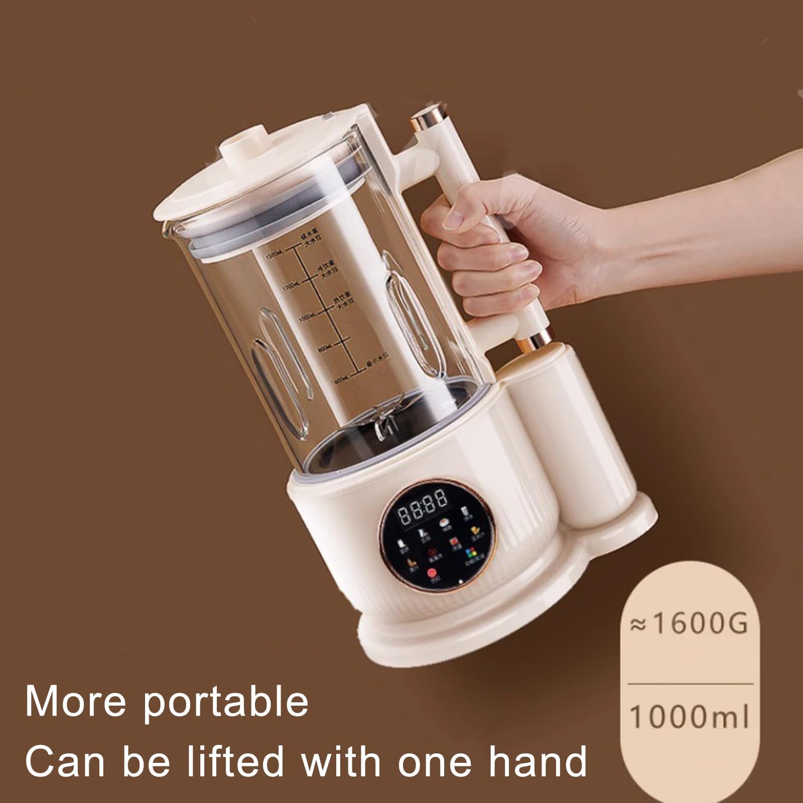 Maszynka do mleka orzechowego, automatyczna maszyna do mleka sojowego 1,5 l z samooczyszczeniem i timerem