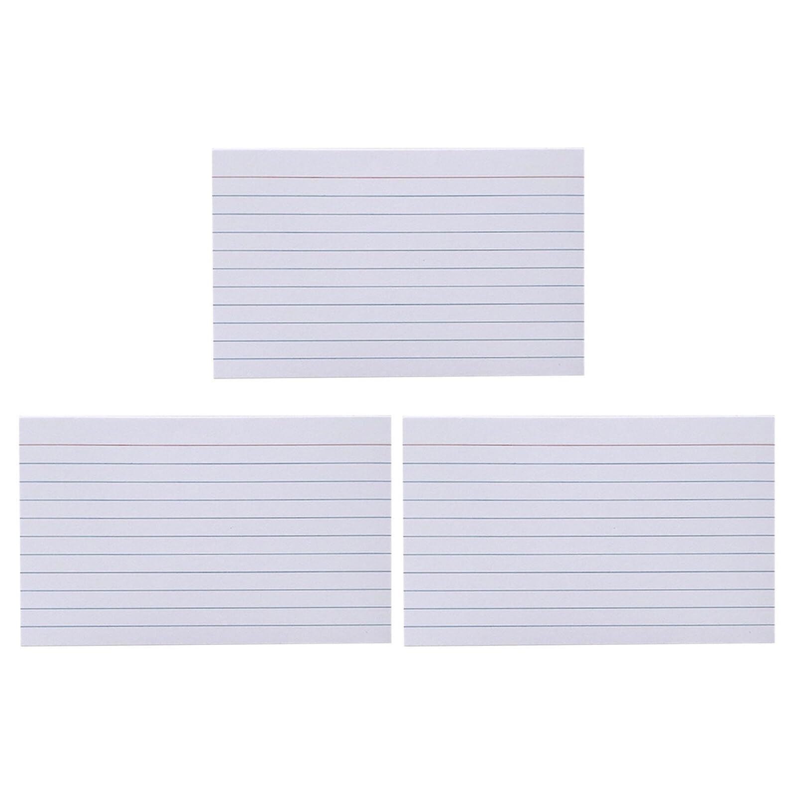 Fiches Bristol Blanches 600 Pcs en Papier, Cartes à Lignes Double Face