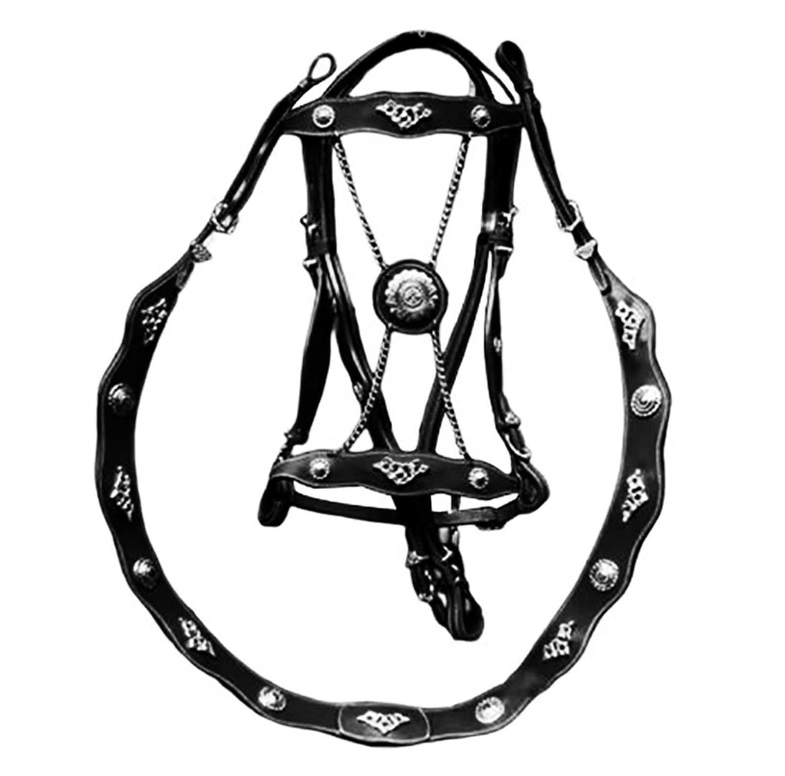 Halfter Für Pferde Pferdeausrüstung Secure Leather Head Equestrian Products Komfortable Traktionsgurt-Sets for Enthusiasten