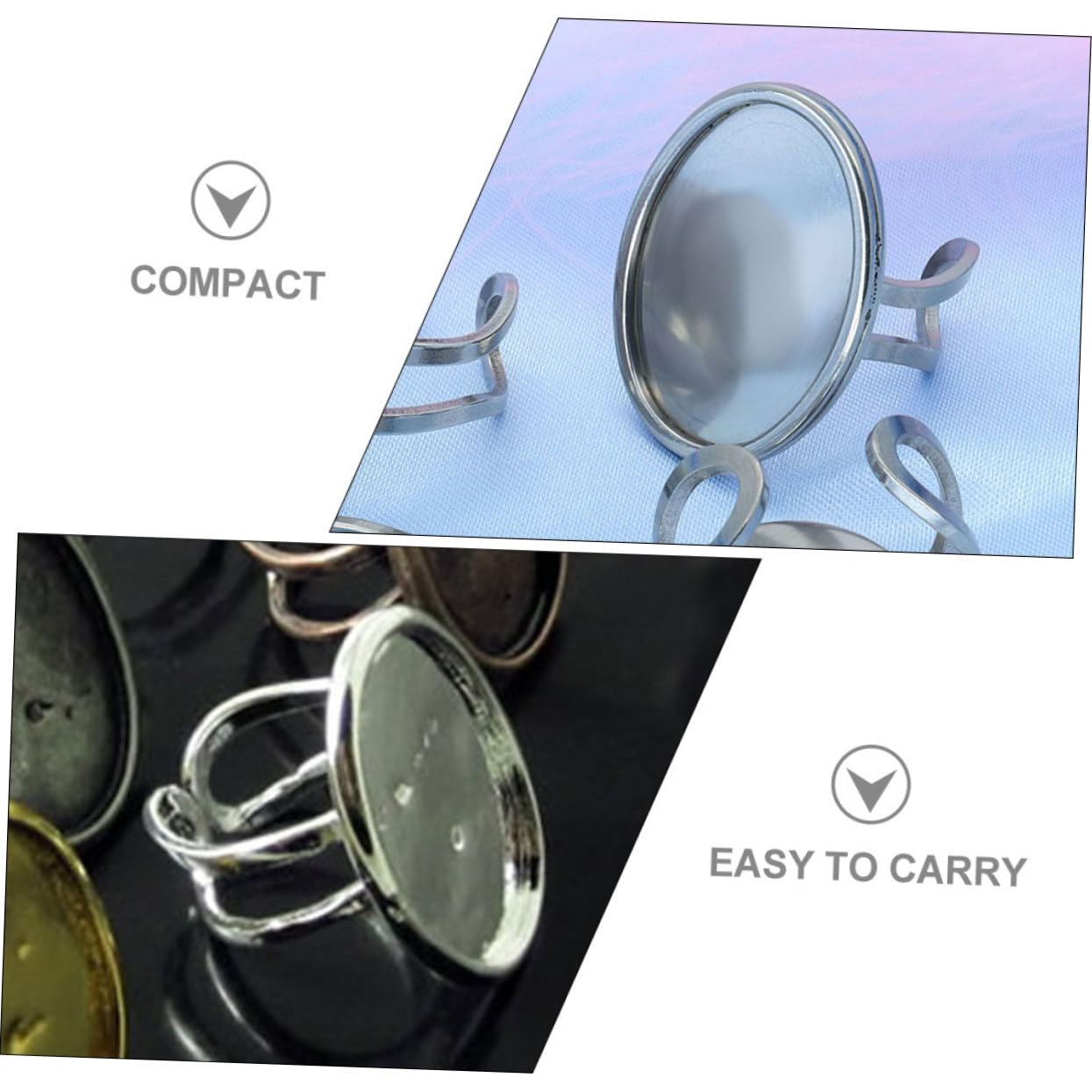 jojofuny 5 Ensembles Anneaux Vides Réglables Acier Inoxydable Pour Diy Accessoires De Fabrication Pour Événements Réunions 5 Pièces * 5