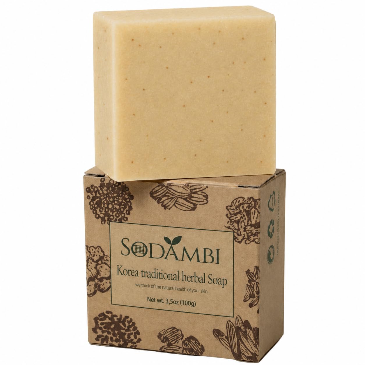 Amazon.com : sodambi Korean Herbal Soap Bar – Cica & Licorice Root