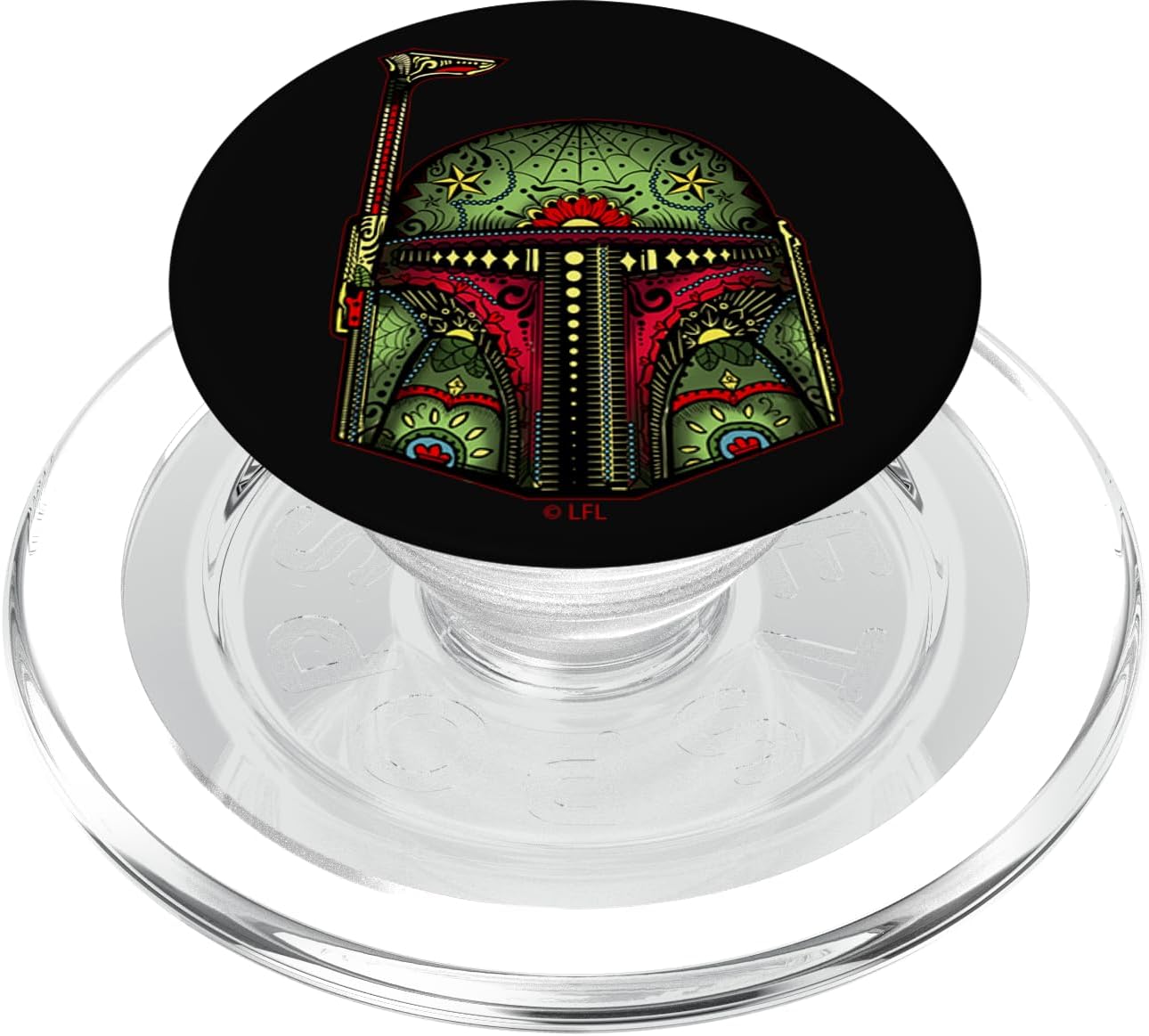Star Wars Boba Fett Artsy Sugar Skull Helmet PopSockets MagSafe PopGrip for iPhone