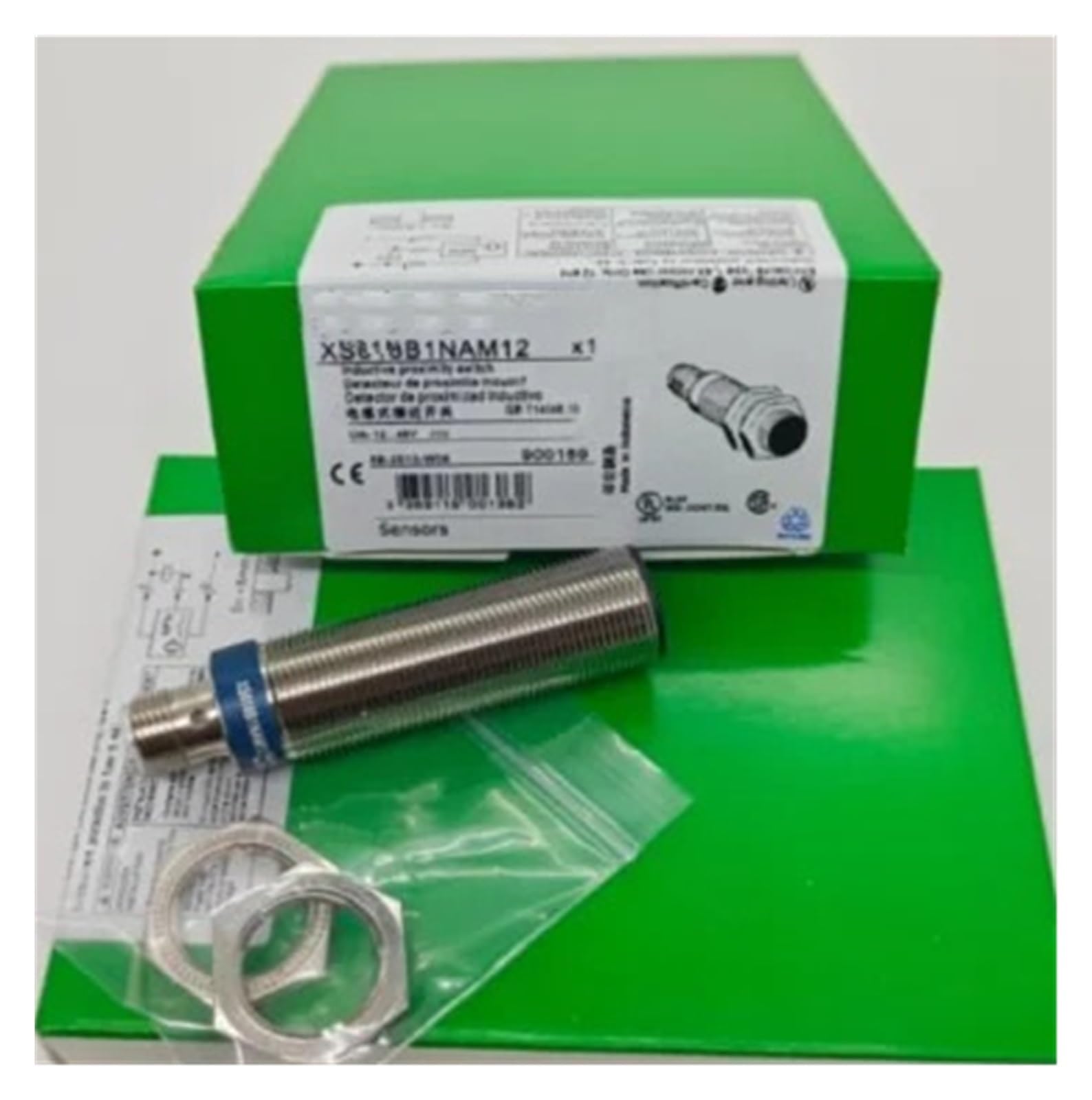 Cjkxpzmh One Color 2Pcs Xs618b1nam12 Xs618b1pam12 Xs618b1pbm12 Xs618b1nbm12 Proximity Switch Sensor(Xs618b1pam12)