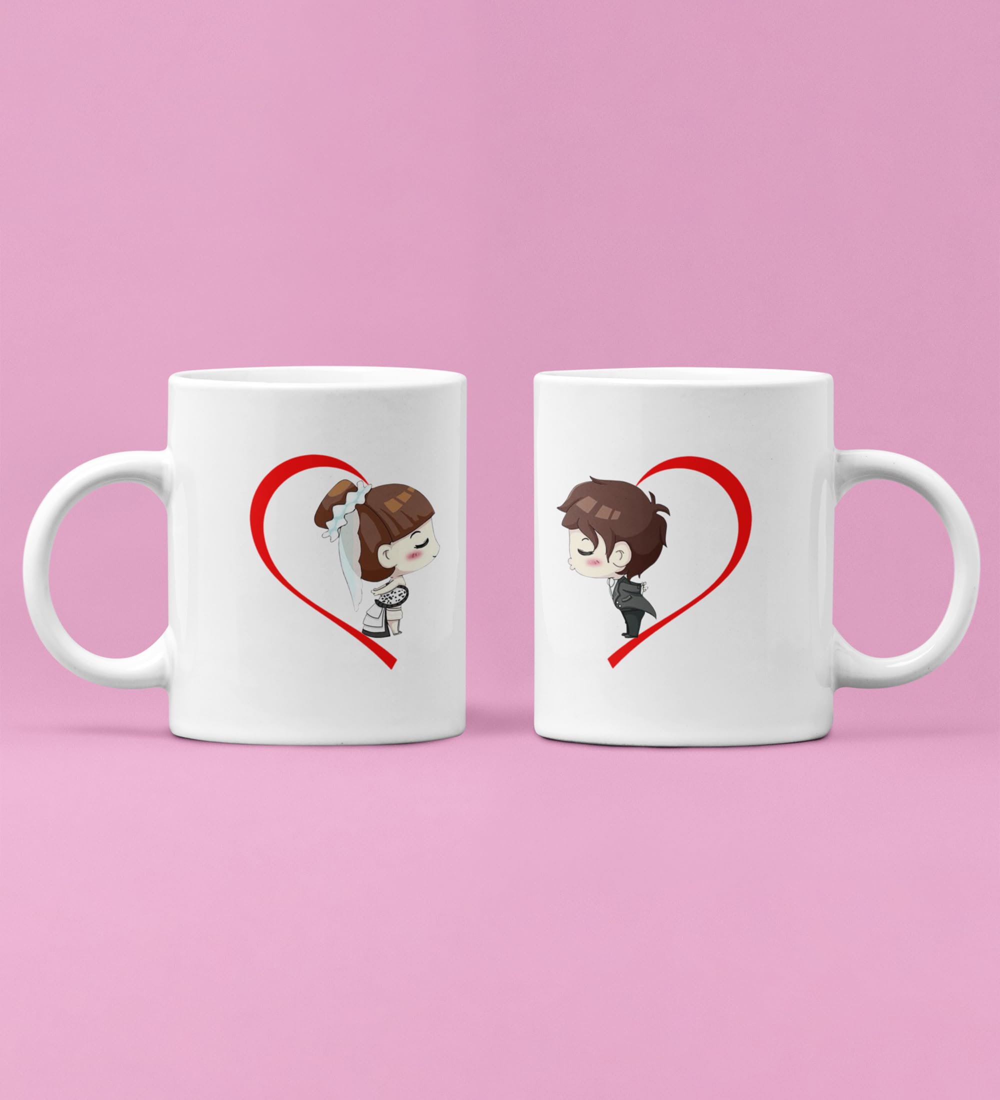 Yellow Orrange My Better Half 250ml Ceramic Coffee Mugs Print for Couples 1