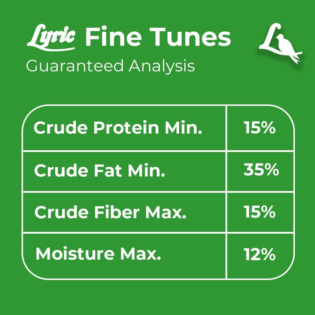 Lyric Fine Tunes Wild Bird Seed Mix - No Waste Bird Food Mix - Attracts Bluebirds, Finches, Chickadees & More - Seed for Outside Feeders - 15 lb Bag