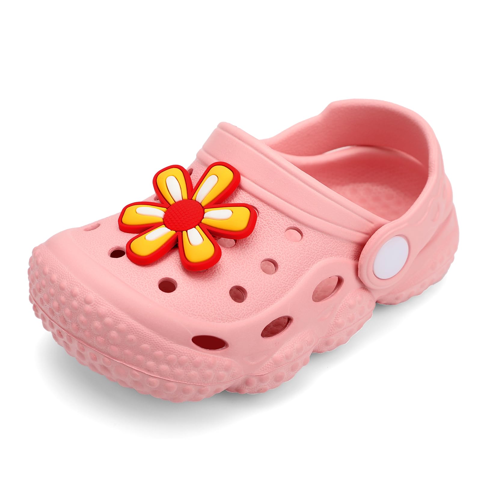 INMINPIN Baby Clogs Garden Shoes Newborn Infant Lightweight Breathable Beach Pool Sandals Non-Slip Baby Boys Girls Water Shower Summer Shoes Splay Naturally, Pink, 6-12 Months Infant