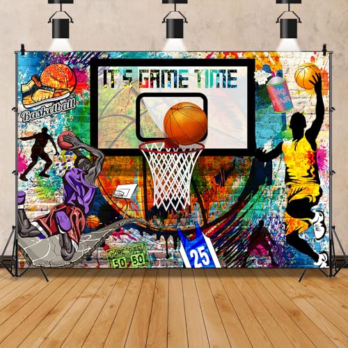 Fondo Fotográfico de Baloncesto 7x5ft miniatura 1