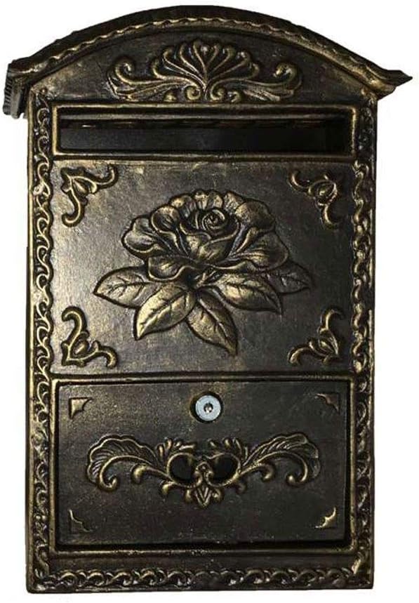 HBJWOV Medium Capacity Galvanized Steel White, Post-Mount Mailbox