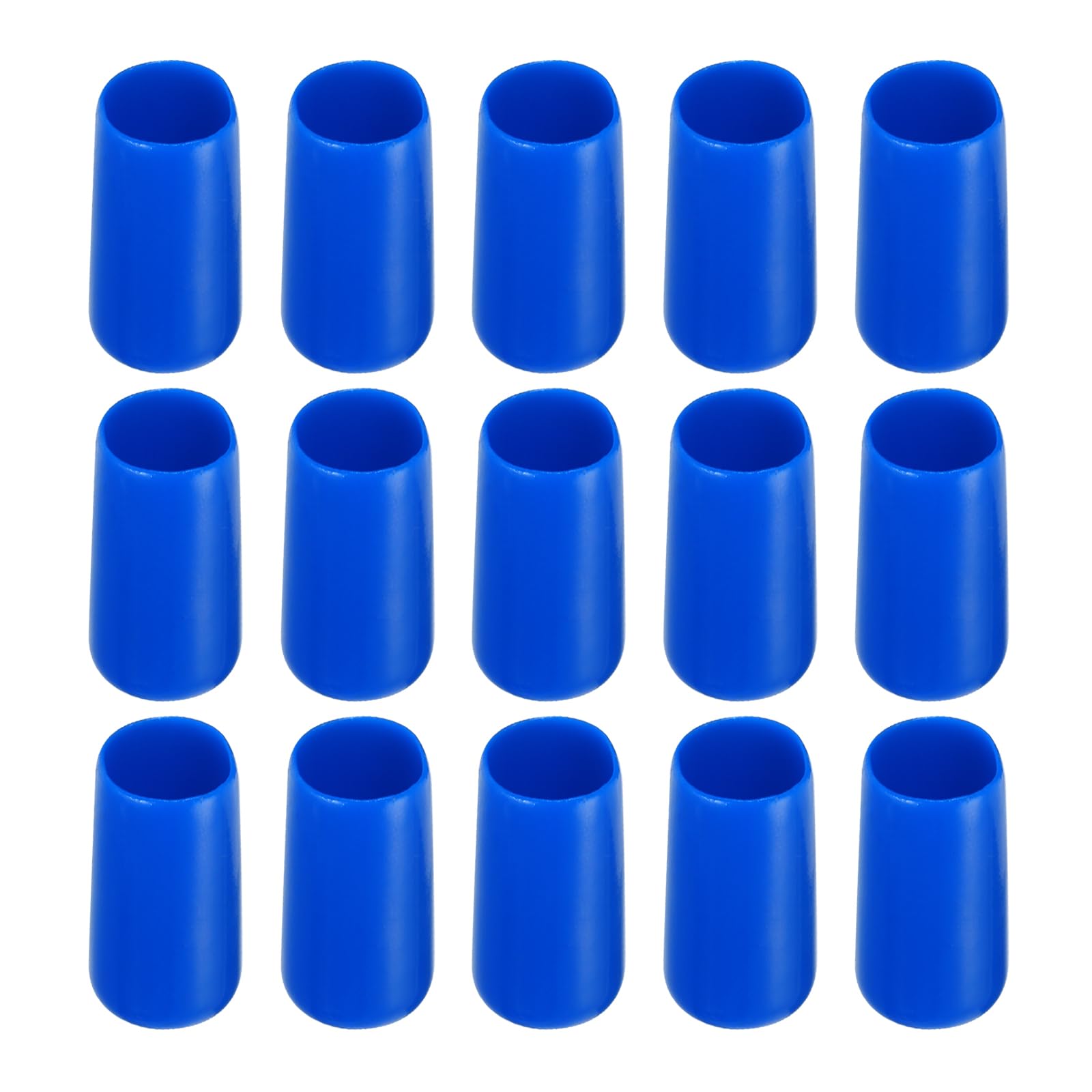 Tapa protectora de rosca de goma azul de 9,5 mm para pernos y tornillos, pack de 50 unidades