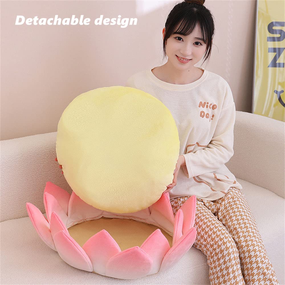 Cojín de suelo en forma de loto, cojín budista, cojín de meditación en forma de flor para decoración del hogar, sofá, dormitorio (80 cm)