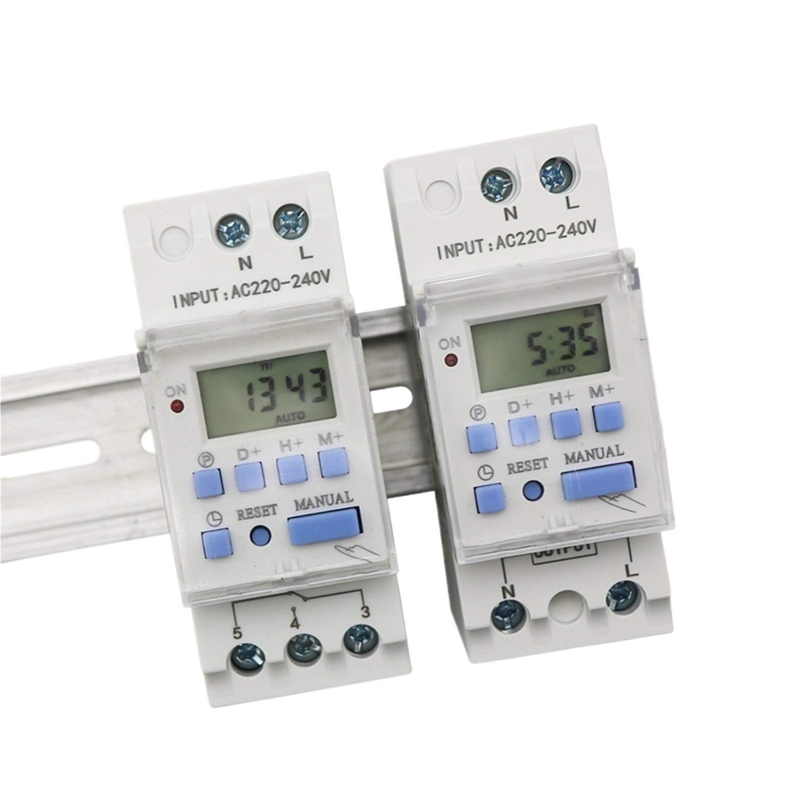 7-dniowy programowalny elektroniczny przekaźnik czasowy, sterowanie cyfrowym przełącznikiem czasowym AC 220 V, 230 V, 12 V, 24 V, 48 V, 16 A, montaż na szynie DIN THC15A (15A, 1NO1NC 12 V AC DC)