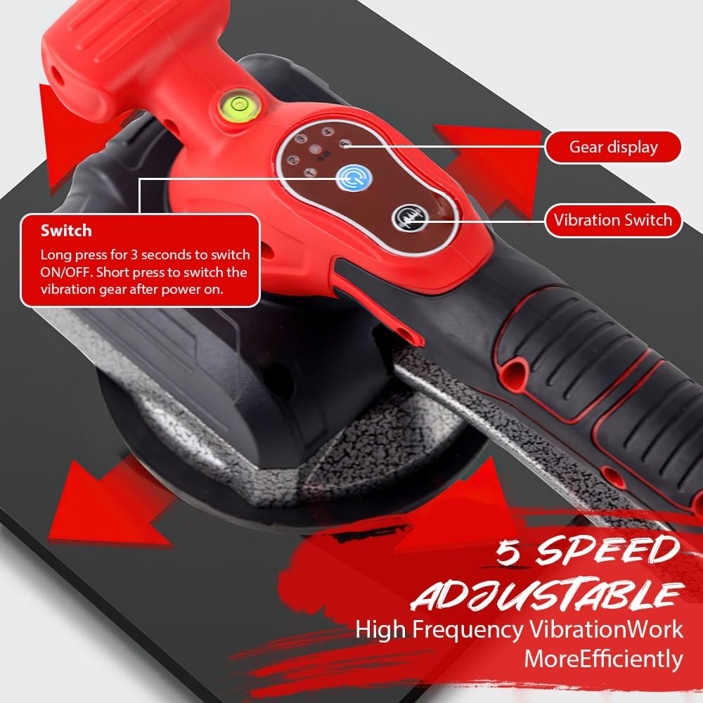 MXBAOHENG Vibratori Per Piastrelle A Batteria 12000VPM Capacità Di Carico100kg Vibratore Per - Foto 5