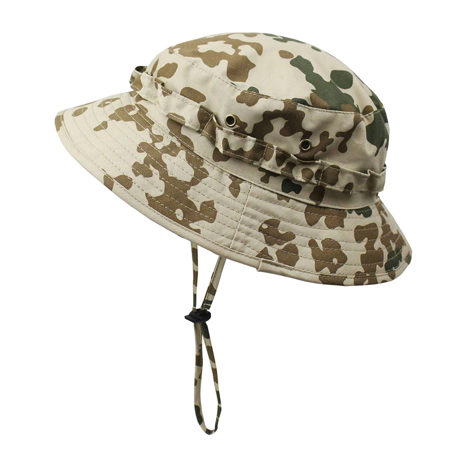 Wudeui Men's Deban Camo Camo Sun Bucket Hat For Wo, Foldable Uv Protection Boonie Hats For Hiking Beach Fishing Summer Safari Bush