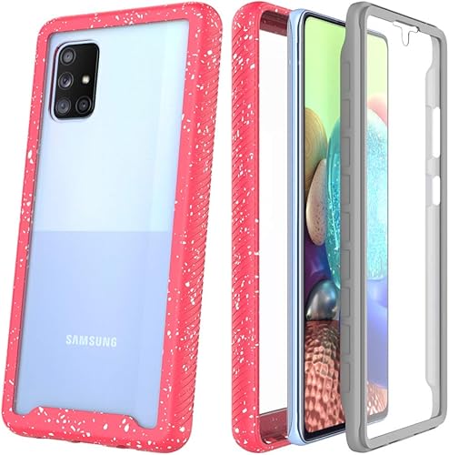 Miniatura 1 de Funda híbrida para Samsung Galaxy A71 5G UW (no compatible con Samsung A71 5G) de cuerpo completo, a prueba de golpes, transparente, a prueba de