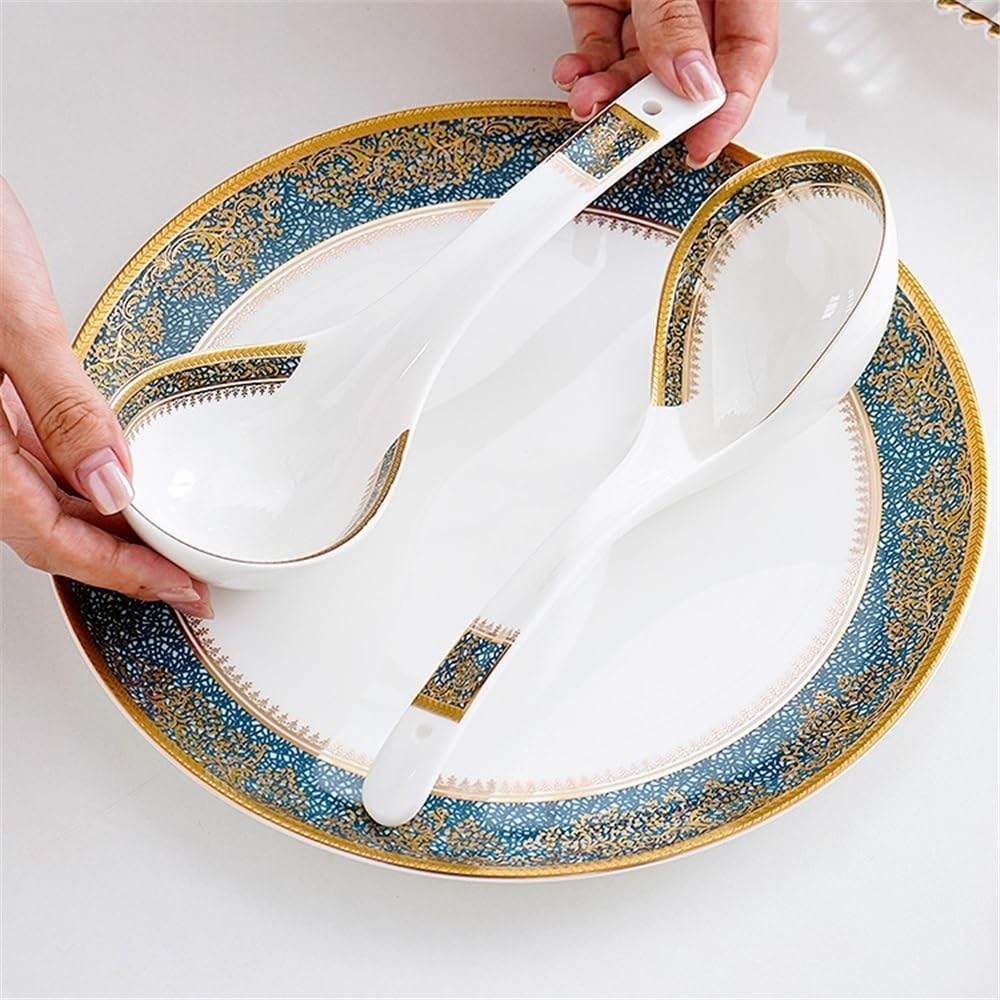 Ceramiczna chochla do zupy – jednoczęściowa chińska łyżka do gotowania do mieszania, nalewania i serwowania zup, trwała, odporna na wysokie temperatury przybory kuchenne do użytku domowego i