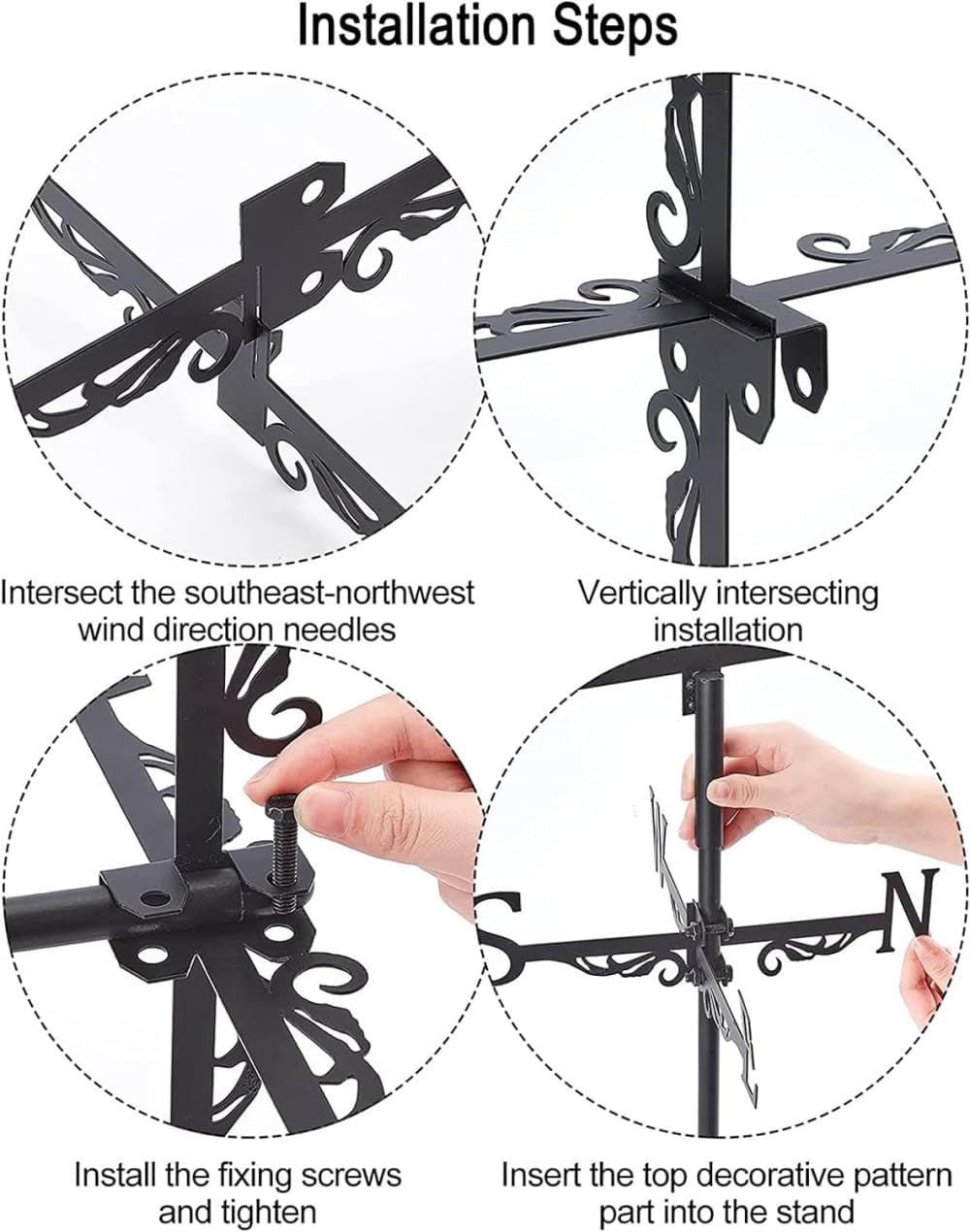 Weathervane 犬 オーナメント メタル 風向 インジケーター ホーム ルーフ シーン ガーデン テラス 庭 装飾 防錆コー