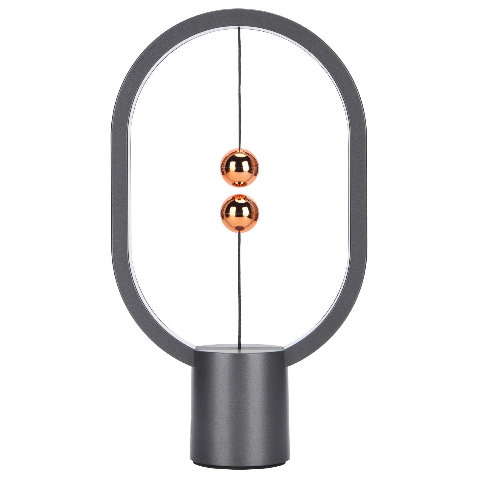 Heng Balance Lamp, Magnetic Balance Lamp Lampada da Scrivania Moderna Lampada da Tavolo a LED Alimentata Tramite USB Lampada in Plastica Camera da Letto Comodino Luce Notturna, Luce Soffusa per