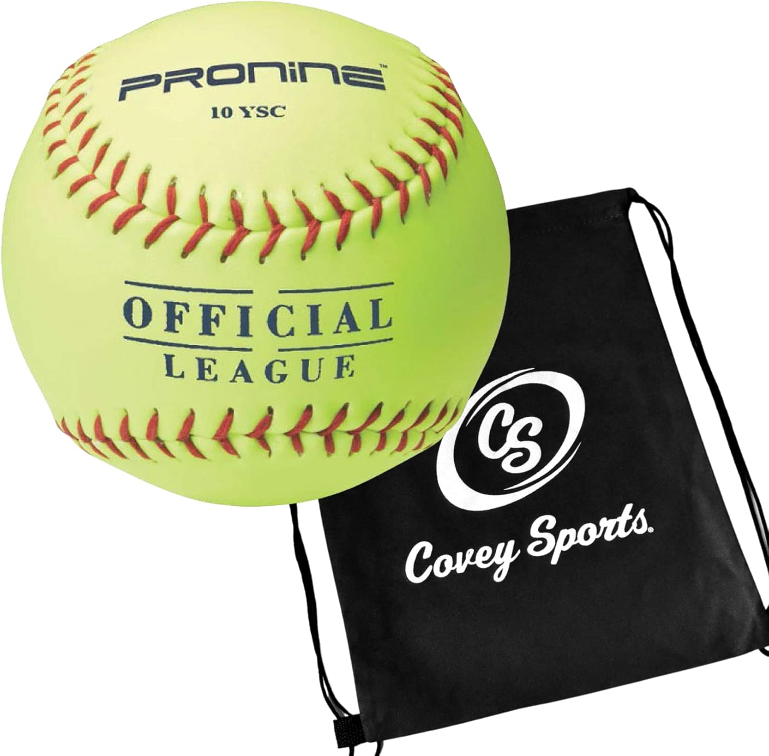 ProNine 10 Inch Softball Balls for 8U & 6U Ages (Multi