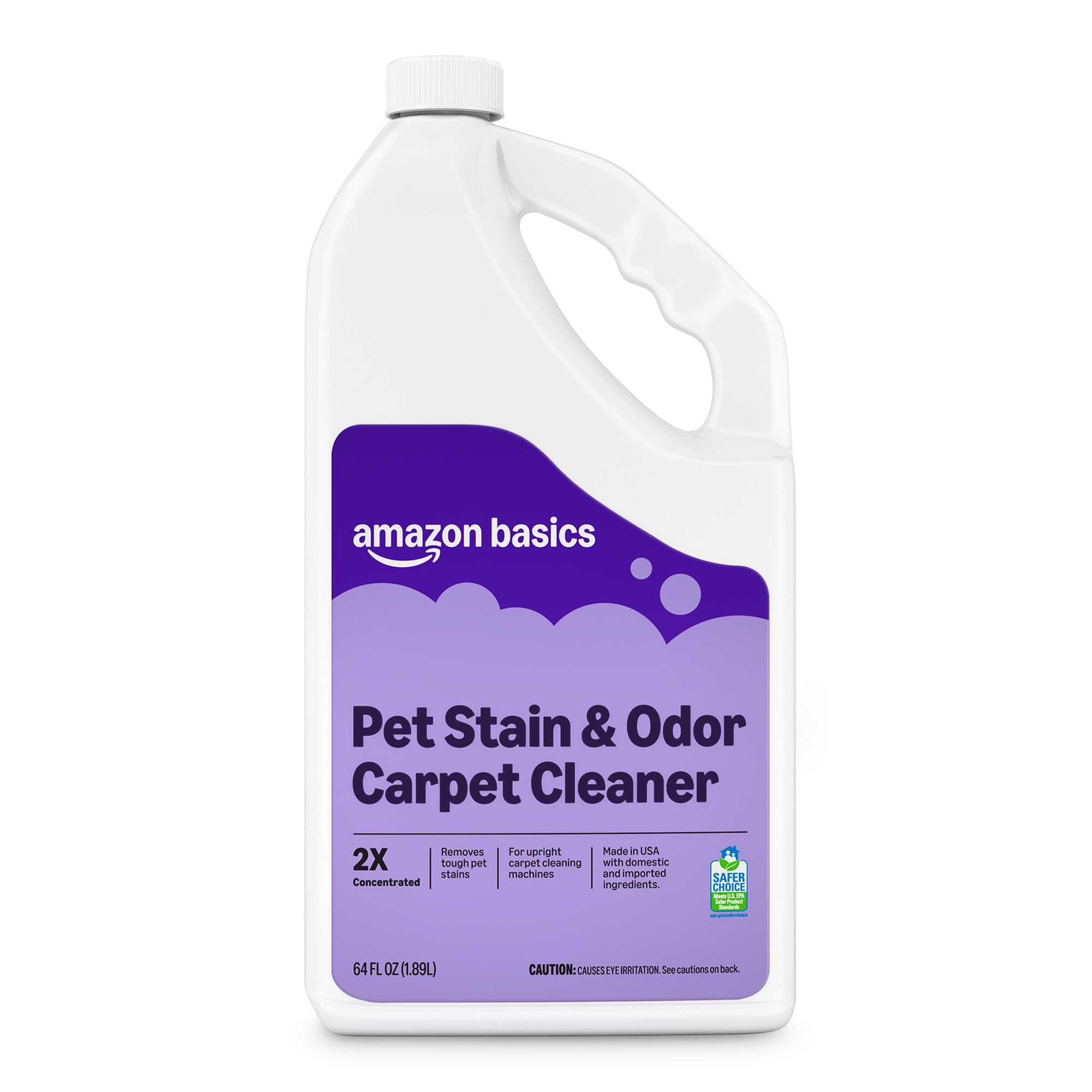 Amazon Basics Pet Stain Remover, Carpet Cleaner, Fresh Scent, 64 fl oz, Packaging May Vary