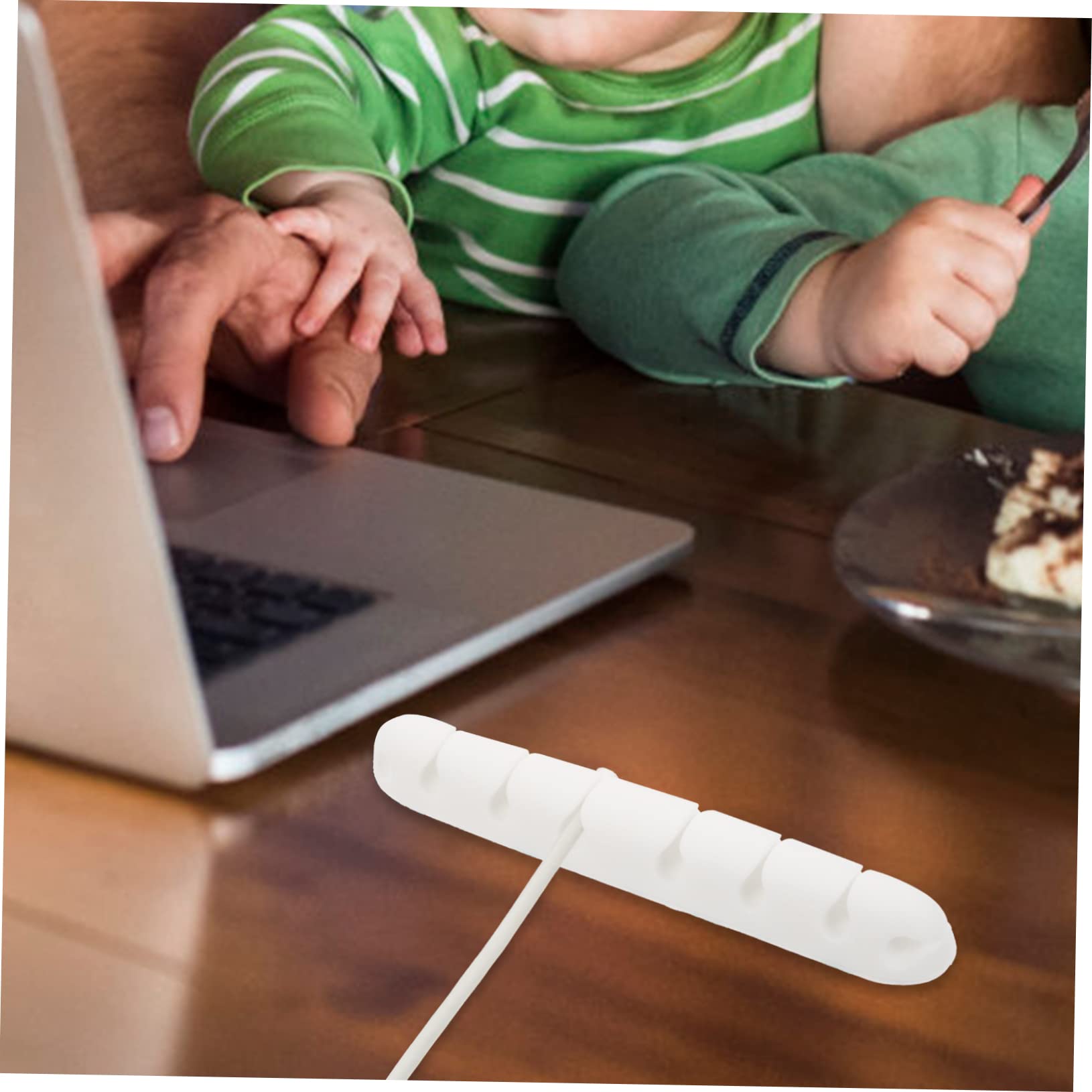Hemobllo 10piezas Organizador De Cables Adhesivo Para Escritorio Clips Para Gestión De Cables De Ranuras Soporte Autoadhesivo Usb
