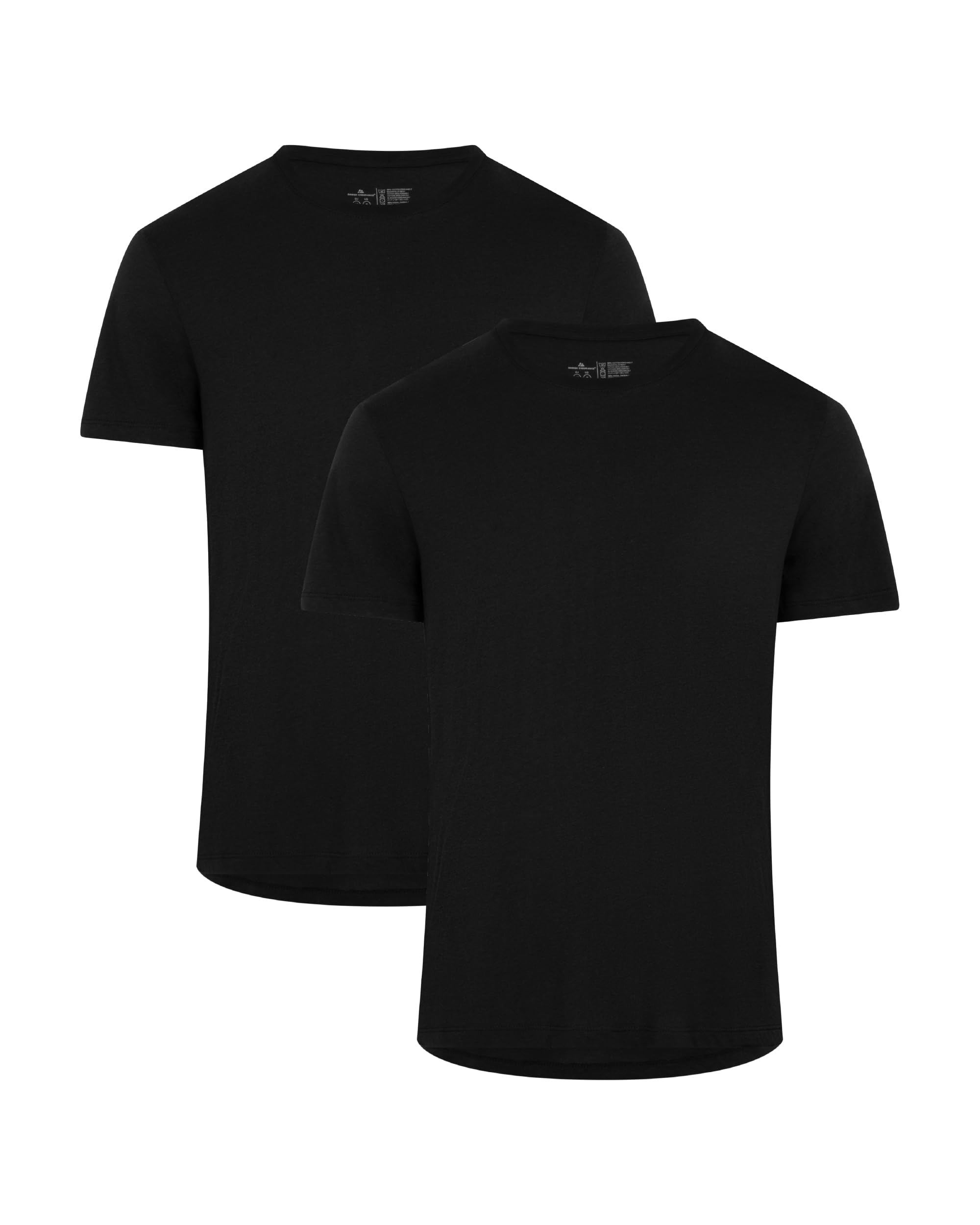 DANISH ENDURANCE Maglietta in Cotone Biologico, T-Shirt a Mezze Maniche, Morbida, Premium, da Uomo, 2 Paia