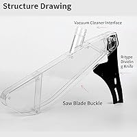 Vista 2 de Eujgoov Cubierta de sierra de mesa para sierras de 4 a 10 pulgadas con protector de hoja de acrílico, ajuste universal para corte de precisión