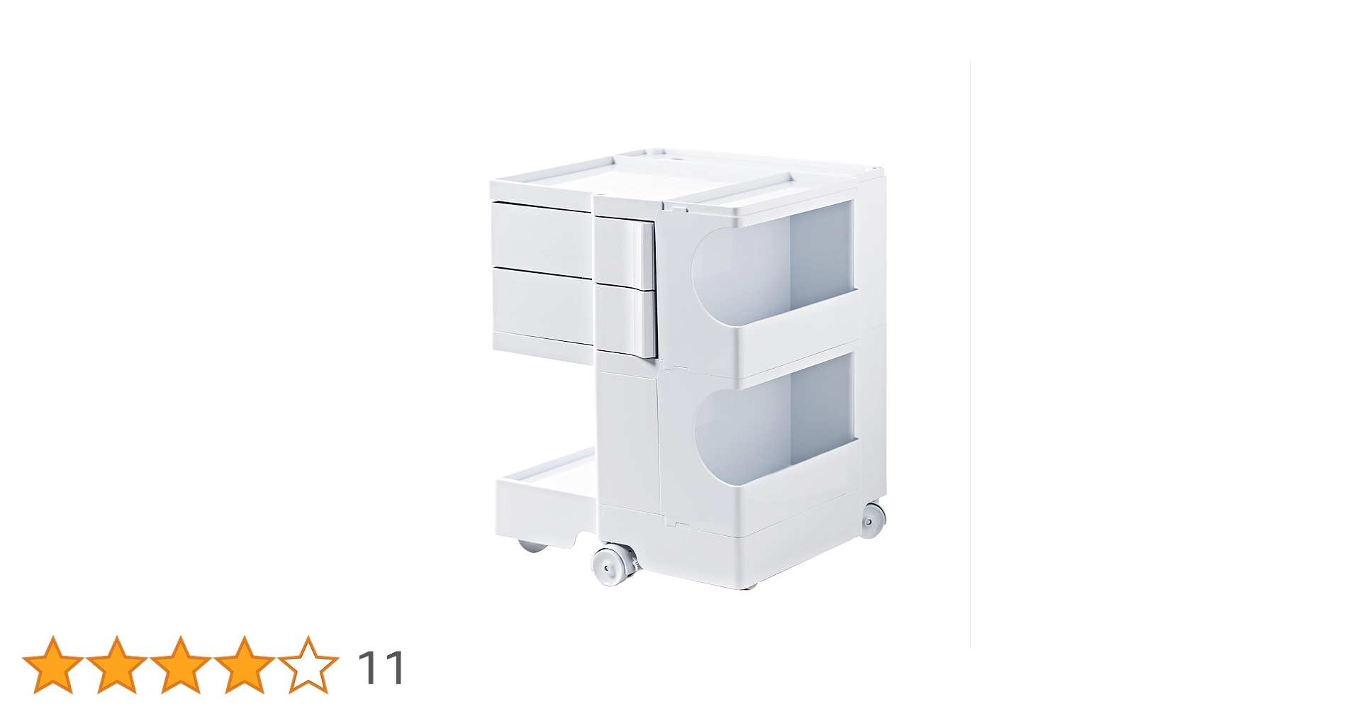 ボビーワゴン boby Trolley White リプロダクト 2段2トレイ ボビーワゴン boby Trolley White リプロダクト 2段2トレイ