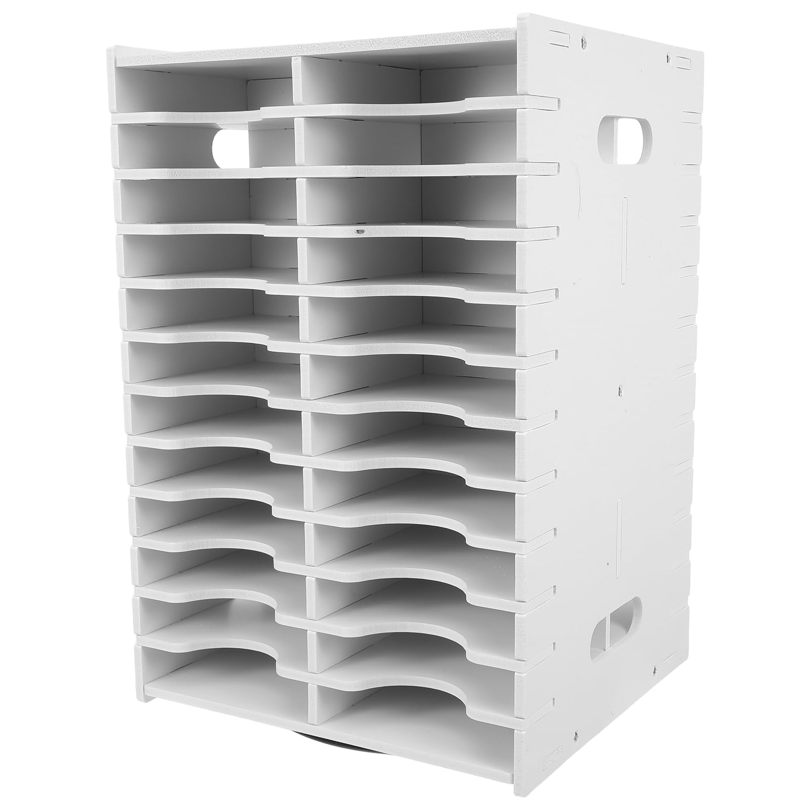Mini Organizer Rotante 48 Slot per Tamponi di Inchiostro, Portaoggetti per Timbri Artigianali Compatto e Stabile, Supporto Rotante per Organizzazione Materiali da Scrivania Casa
