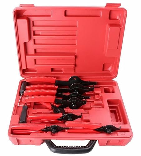 Conjunto de alicates de anel de pressão, alicate de anel de retenção de 0,1 a 0,2 cm, conjunto de fe