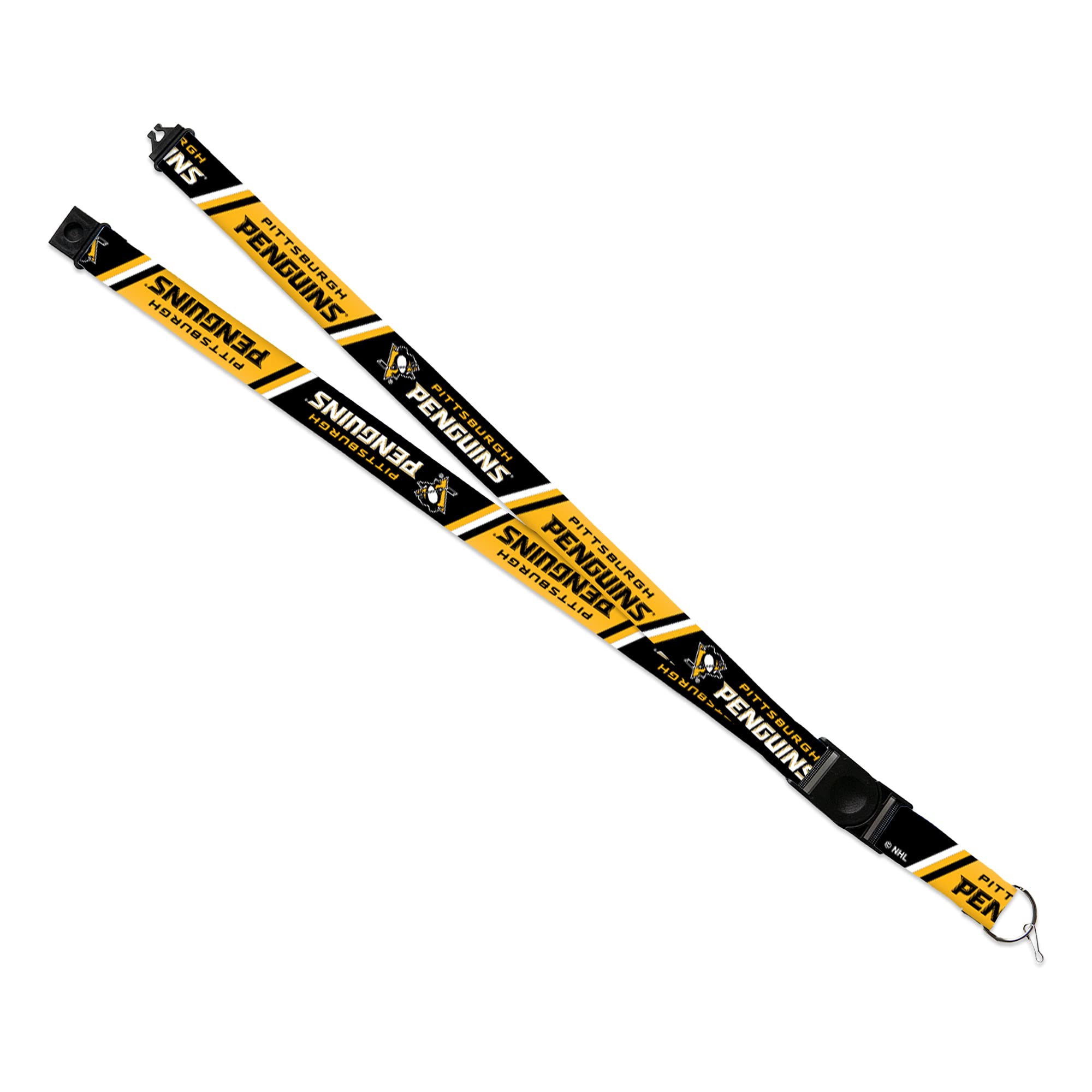 Rico Industries NHL Pittsburgh Penguins Safety Breakaway Lanyard Large