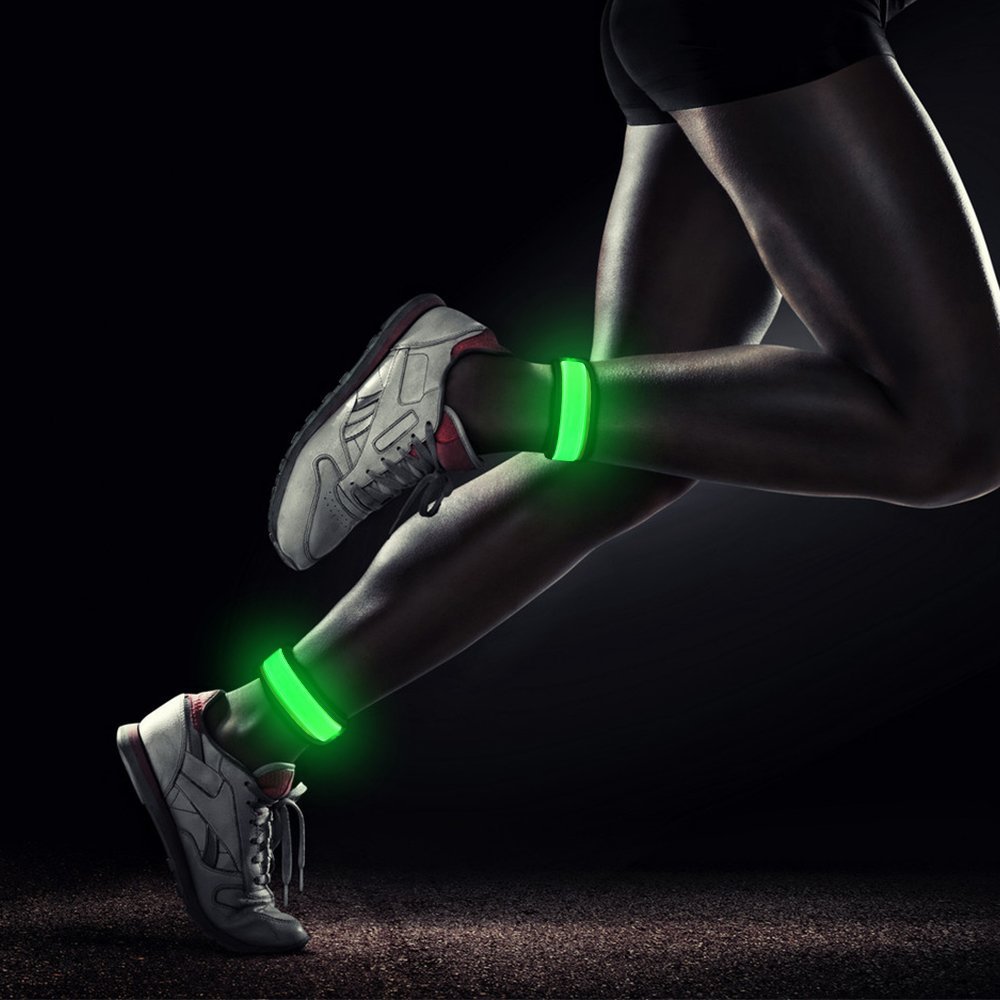Fashion&Cool Bracelet LED Slap - Rechargeable par USB - Lumineux - Brille dans Le Noir - Réglable - pour Homme et Femme - Lumières de sécurité Nocturnes pour la Course à Pied, Le Jogging, Le Cyclisme