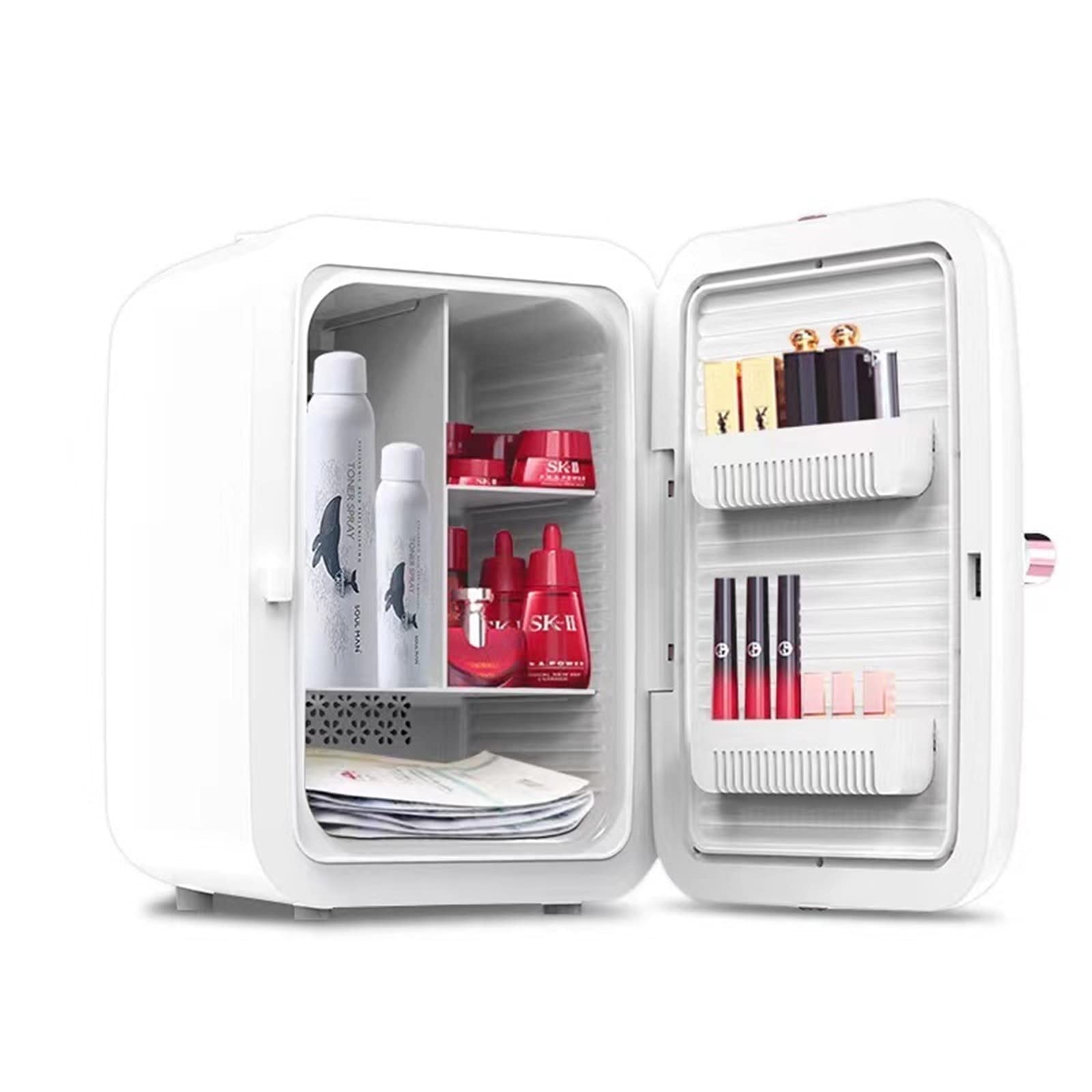 DieffematicBX Nevera Pequeña Refrigerador Refrigerador Belleza Maquillaje Refrigerador Cosméticos Refrigeración Inteligente Bajo Nivel de Ruido y Ahorro de energía