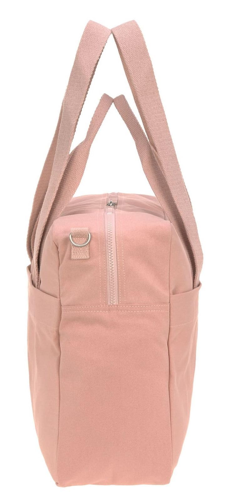 LÄSSIG Baby Wickeltasche Babytasche Kinderwagentasche inklusive Wickelzubehör Bio-Baumwolle waschbar/Green Label Cotton Essential Bag, Rose