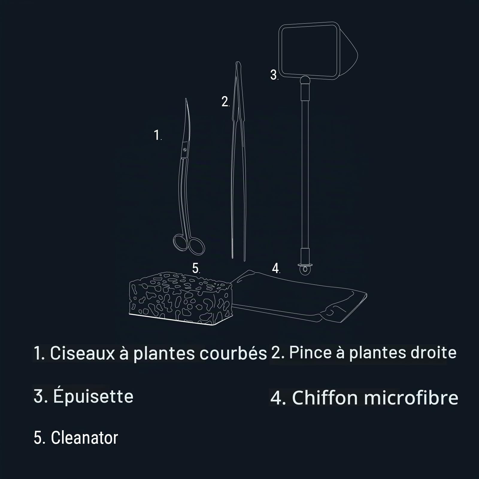 Dennerle Aquarium Care Set - kit d'entretien pour Aquariums d'eau Douce