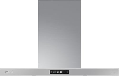 Samsung Campana inteligente de montaje en pared a medida, pantalla LCD y control táctil, sensor de aire triple, bajo ruido, conexión WiFi, gris