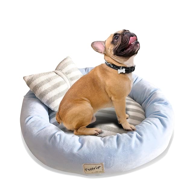 PETCUTE Cama Perro Lavable Mascotas Cama de Suave Gamuza Antiestres Sofá de Perro con Almohada Reversible…