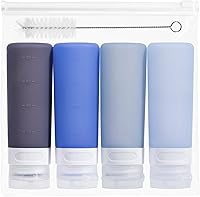 Vista 18 de Botellas exprimibles de condimentos para salsas, mini recipiente de silicona para aderezo de ensalada de 2 onzas para llevar con bolsa de sándwich