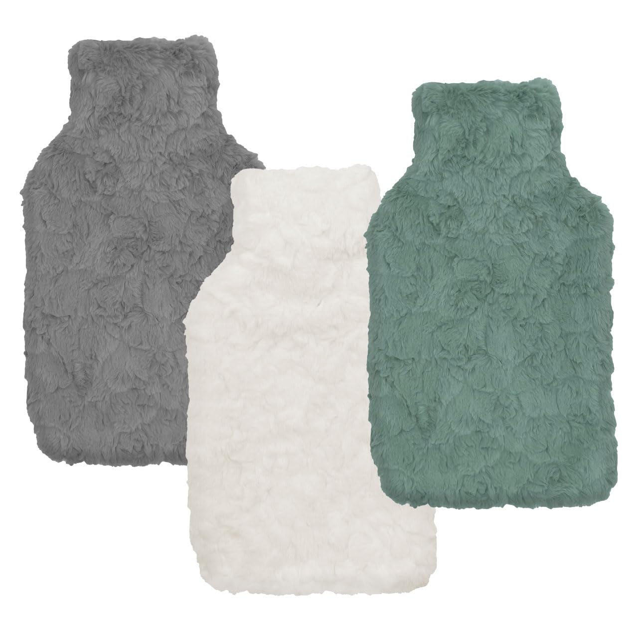 Cassandra Luxury Faux Fur Hot Water Bottle with Cover – Ultra Soft Plush Design, Natural Rubber Bottle Included, Premium Winter Warmer