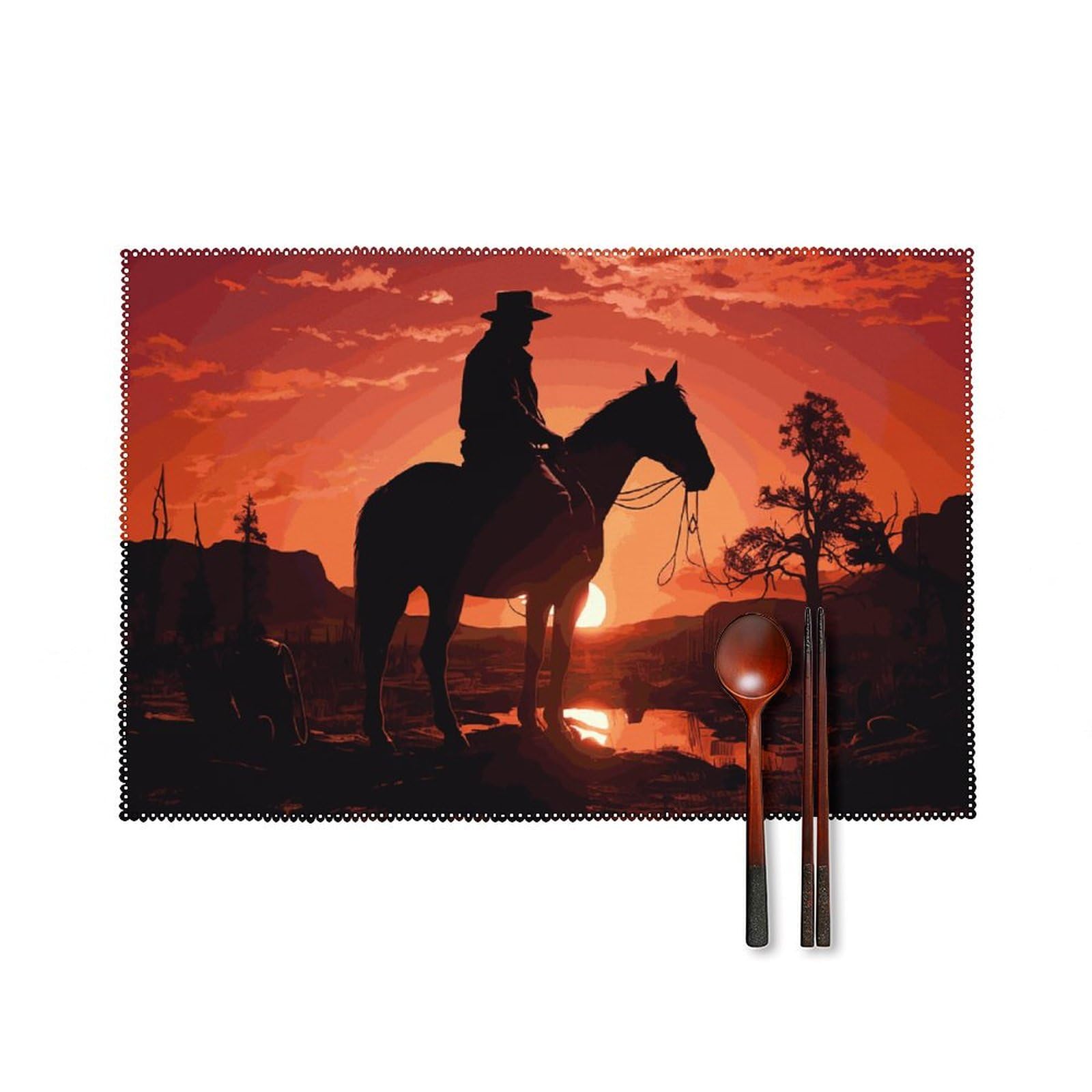 Sets de table design Cowboy West de qualité supérieure antidérapants